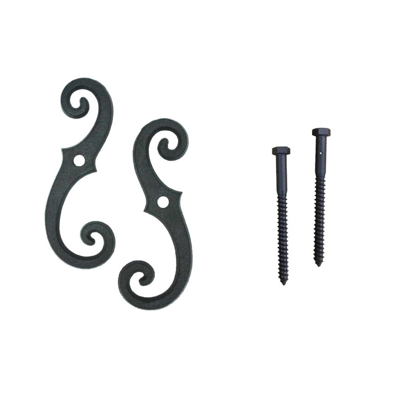 Shutter Dog Scroll with Lag | Beveled | 1 Pair