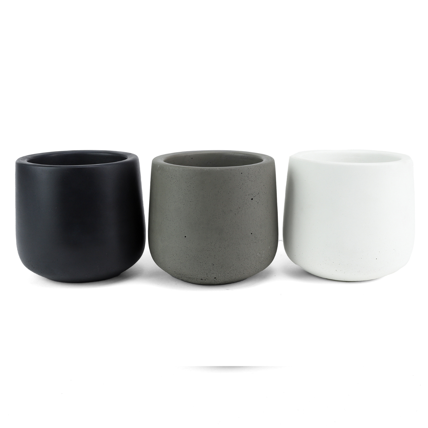 Cement 'Century' Round Planter | Natural Finish