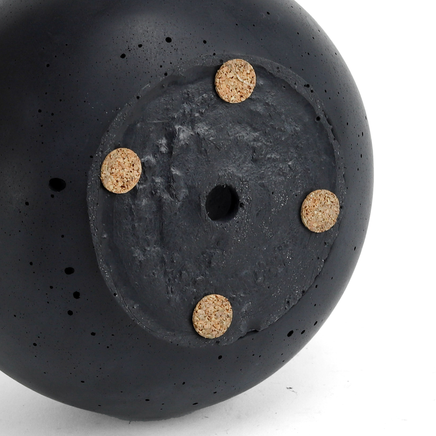 Cement Sphere Planter | Black