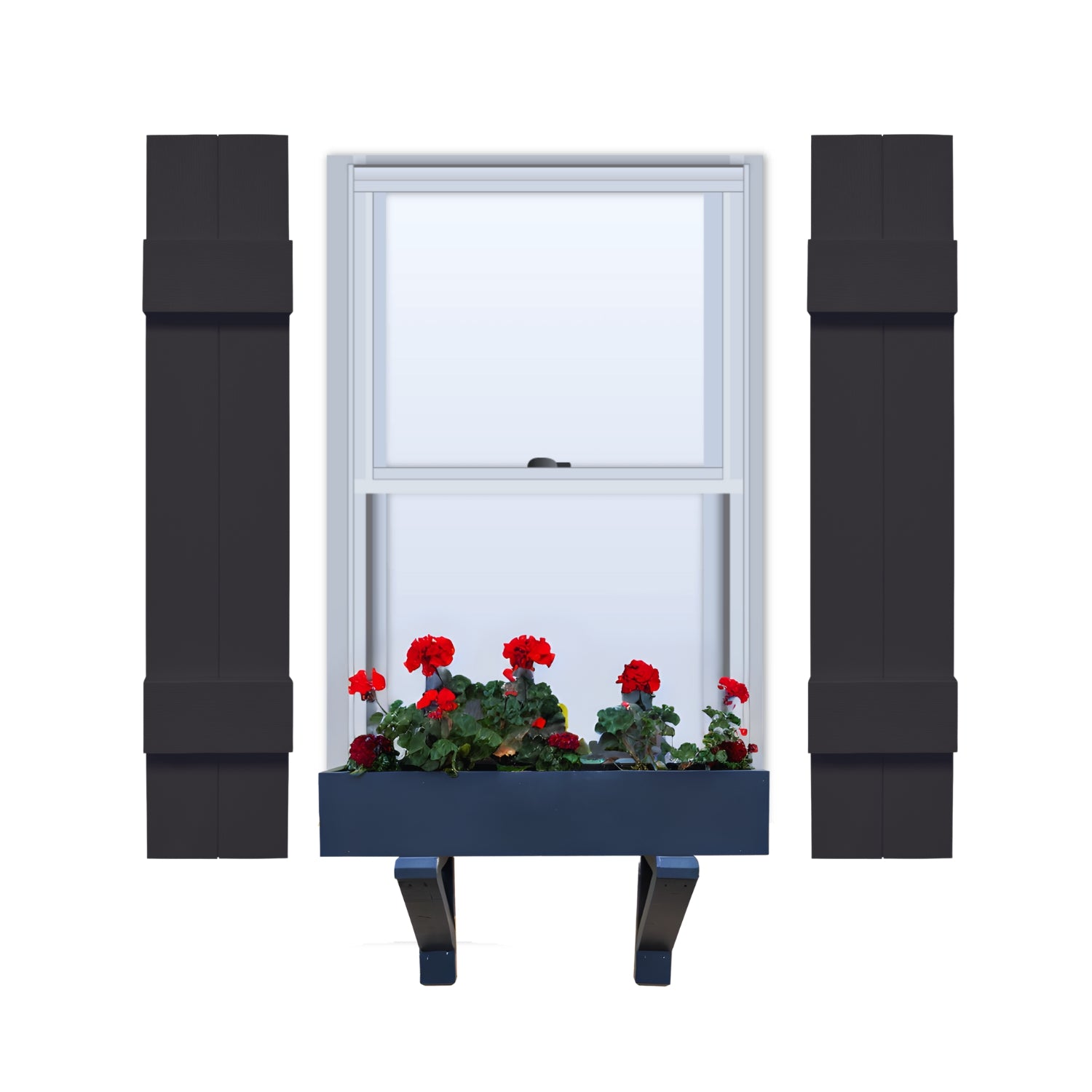 Vinyl | Joined Board & Batten Exterior Shutters | 7" Width | 1 Pair