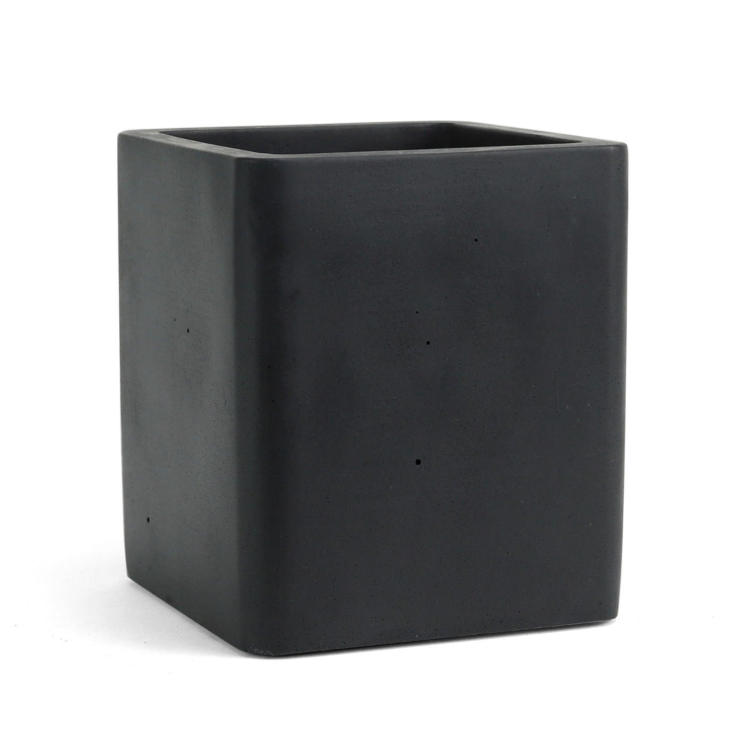 Cement Square Planter | Black