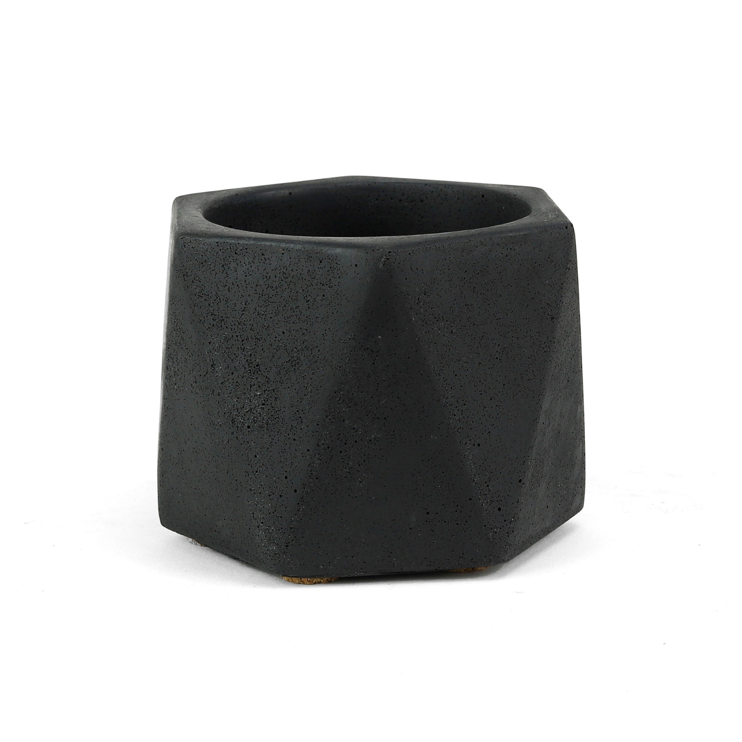 Cement Dodecagon Planter | Black