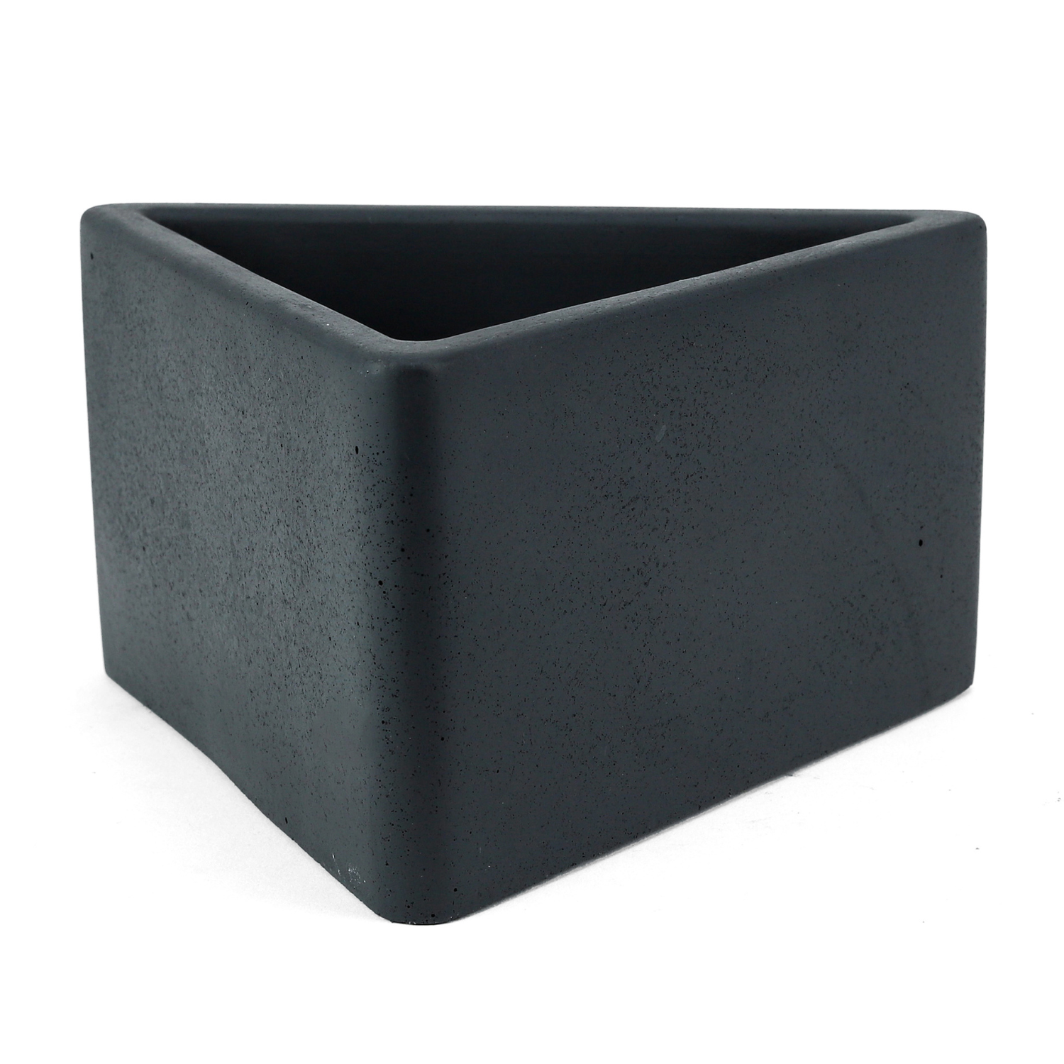 Cement Triangle Planter | Black