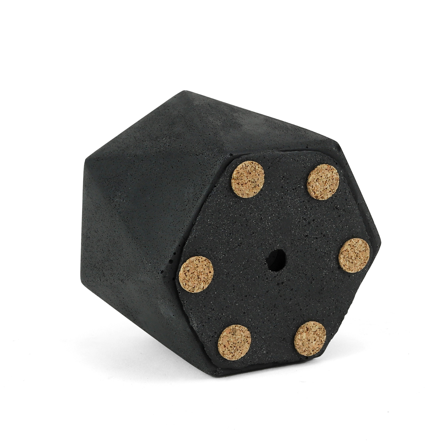 Cement Dodecagon Planter | Black