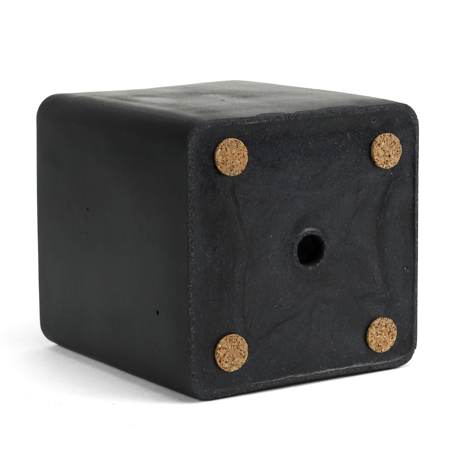 Cement Square Planter | Black