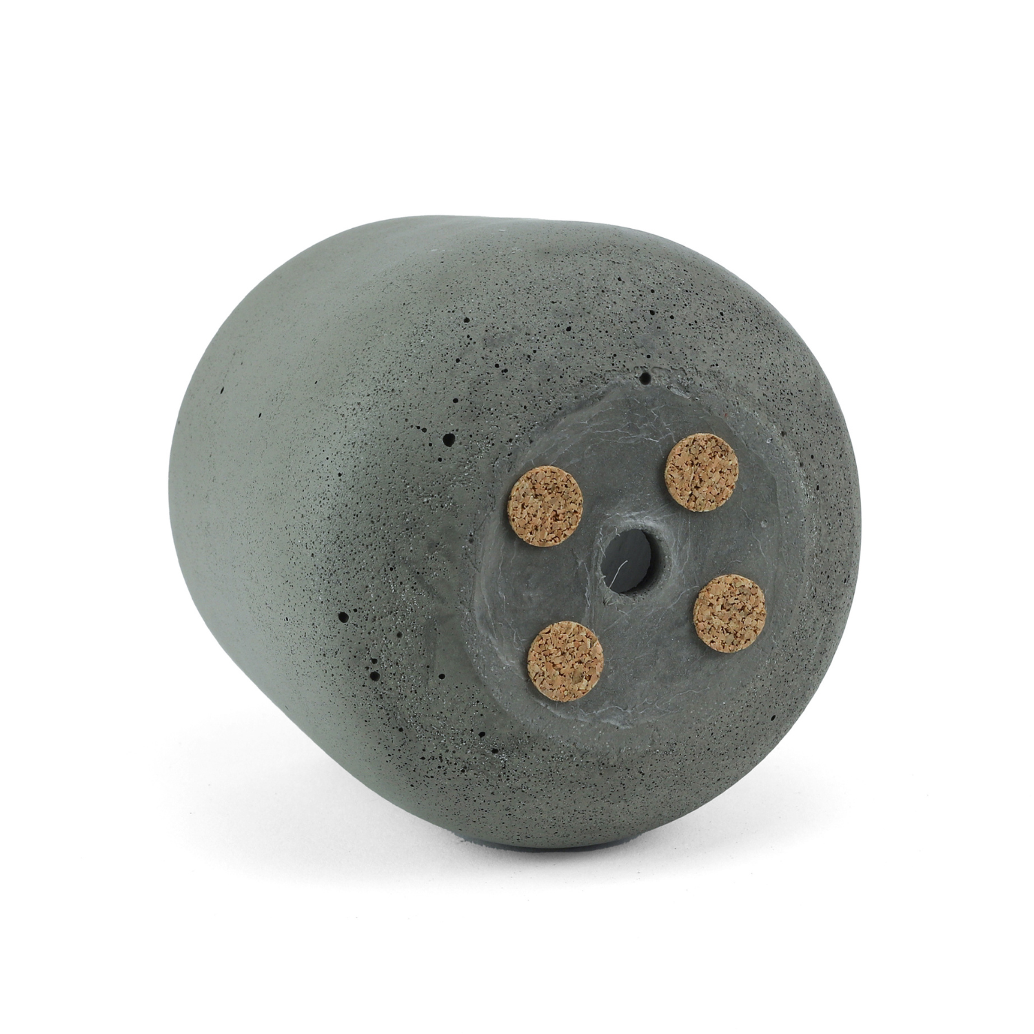 Cement 'Century' Round Planter | Natural Finish