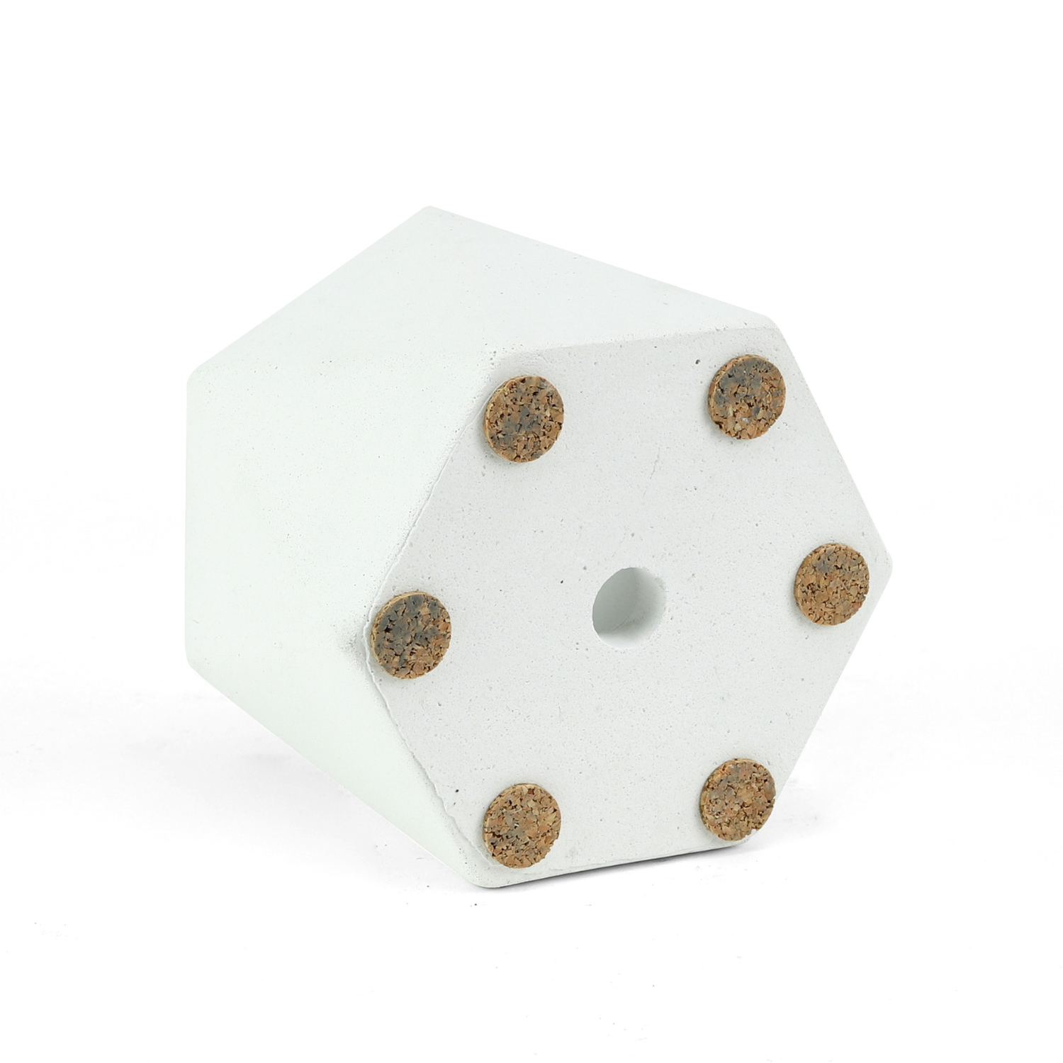 Cement Dodecagon Planter | White