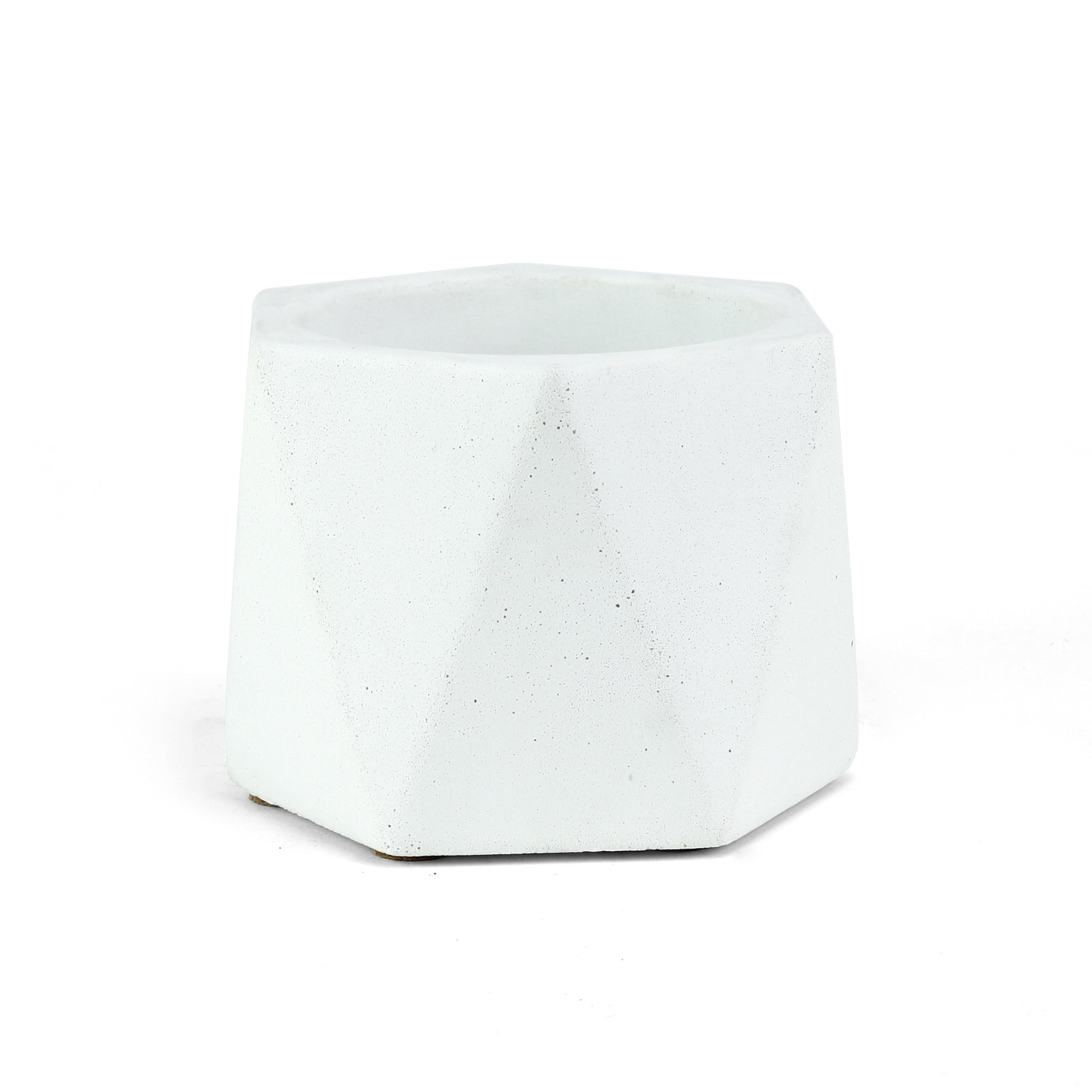 Cement Dodecagon Planter | White