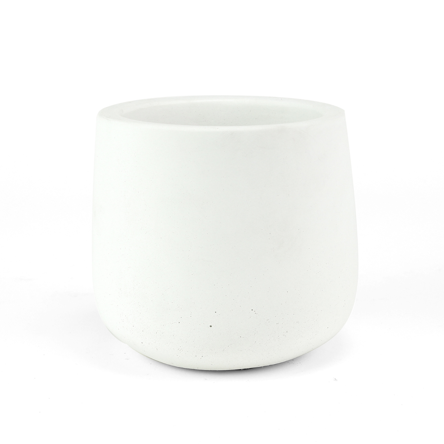 Cement 'Century' Round Planter | White