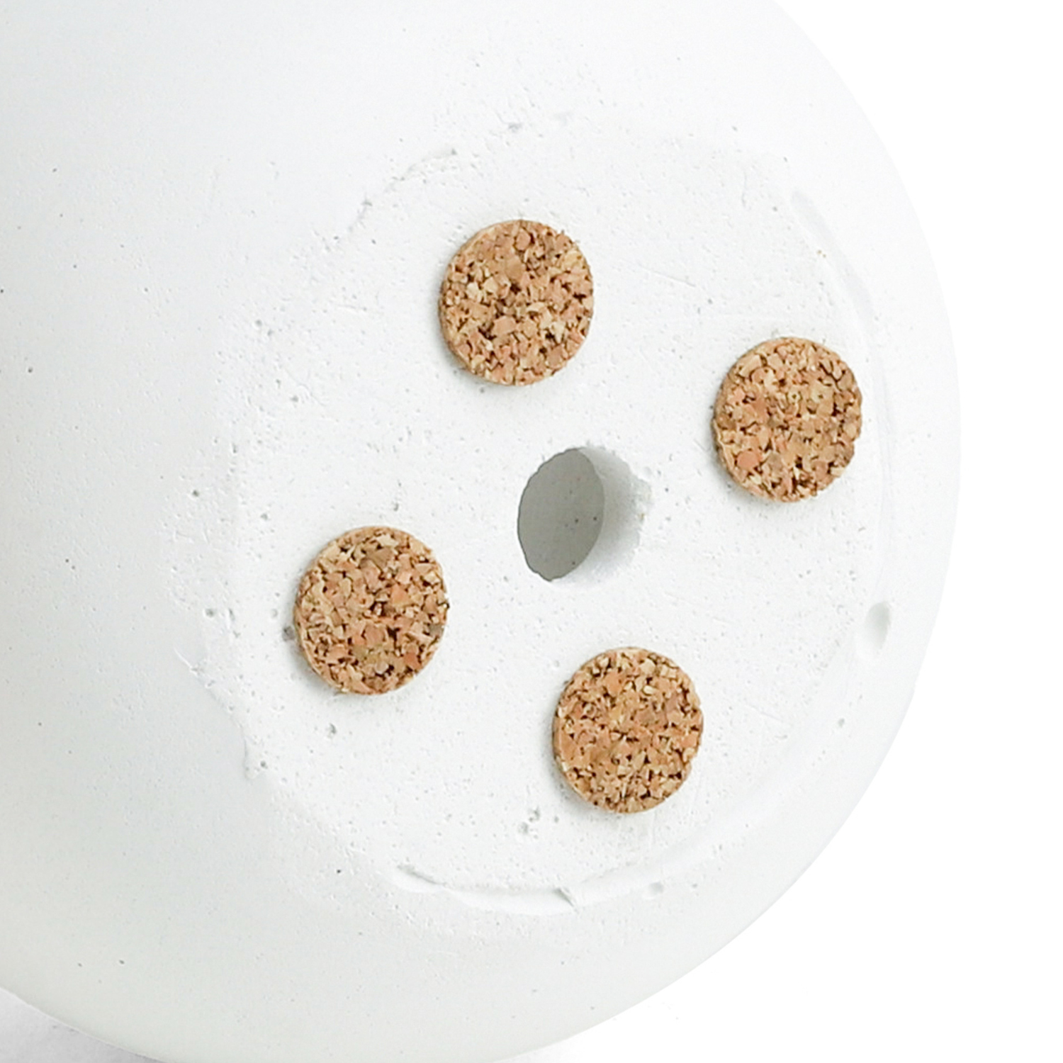 Cement Sphere Planter | White