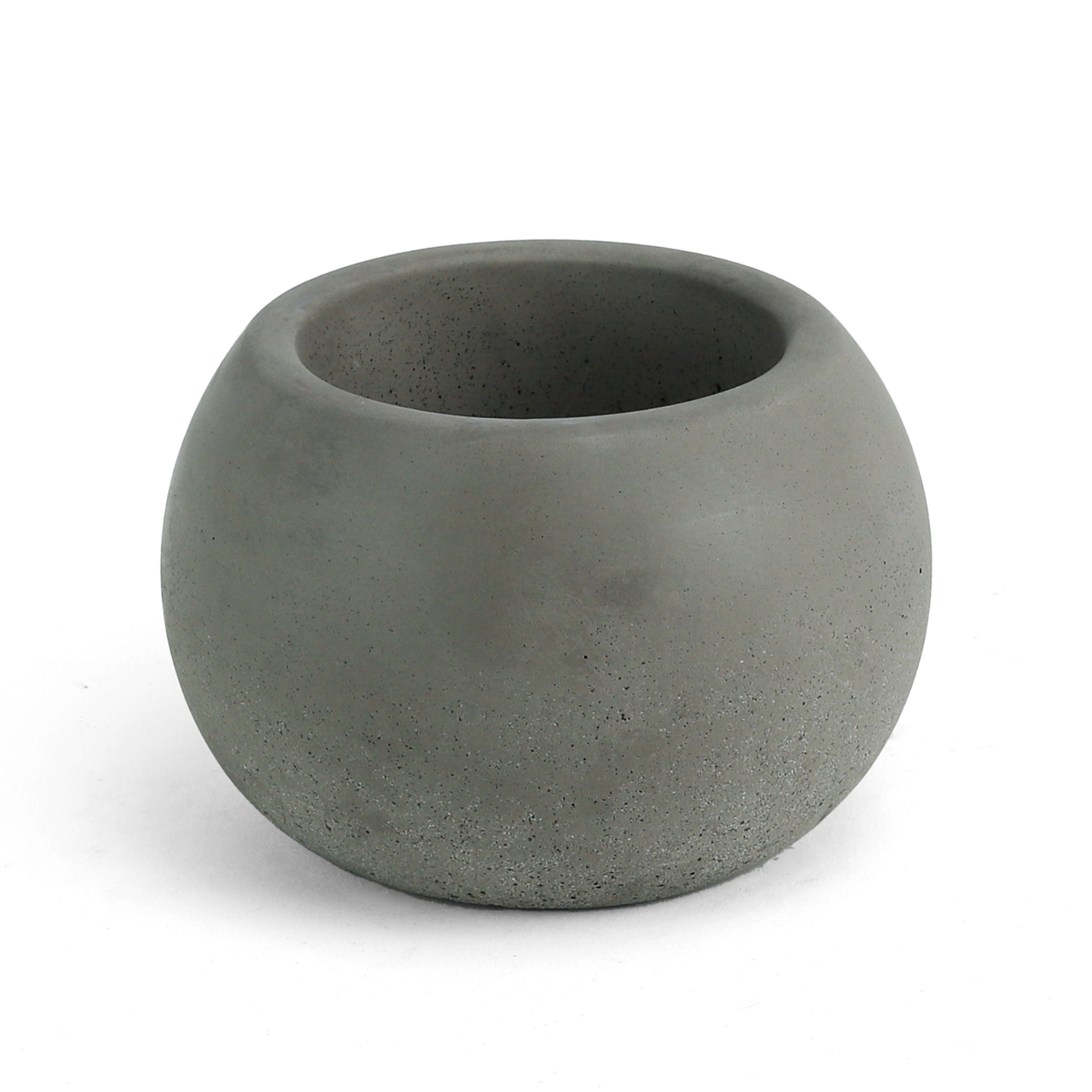 Cement Sphere Planter | Natural Finish