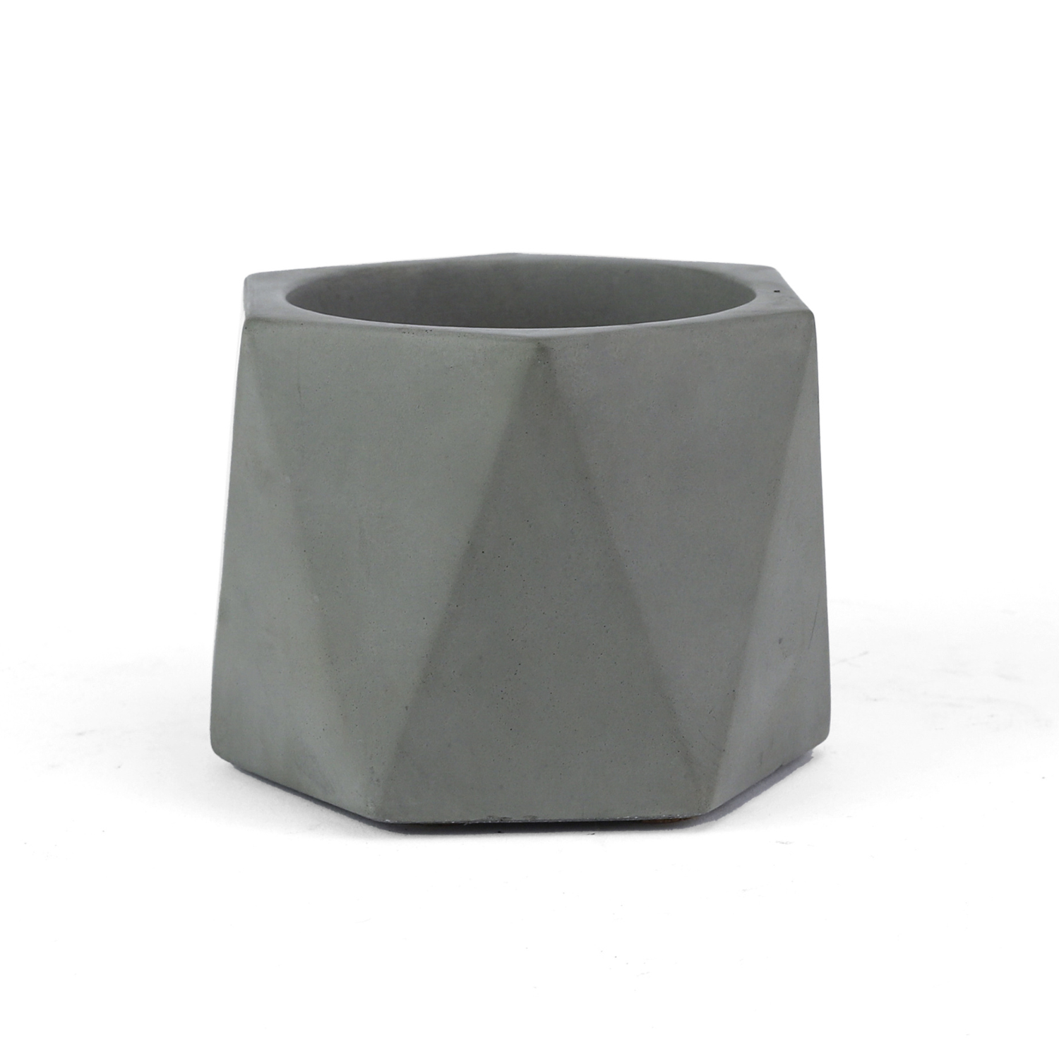 Cement Dodecagon Planter | Natural