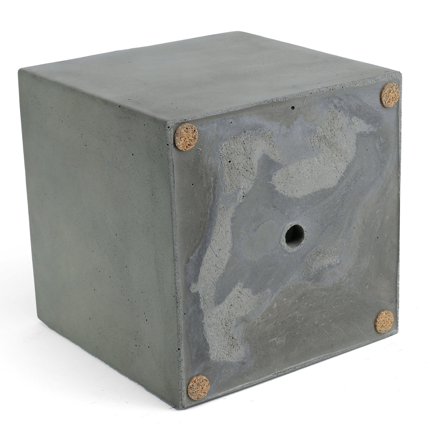 Cement Modern Cube Planter | Natural Finish