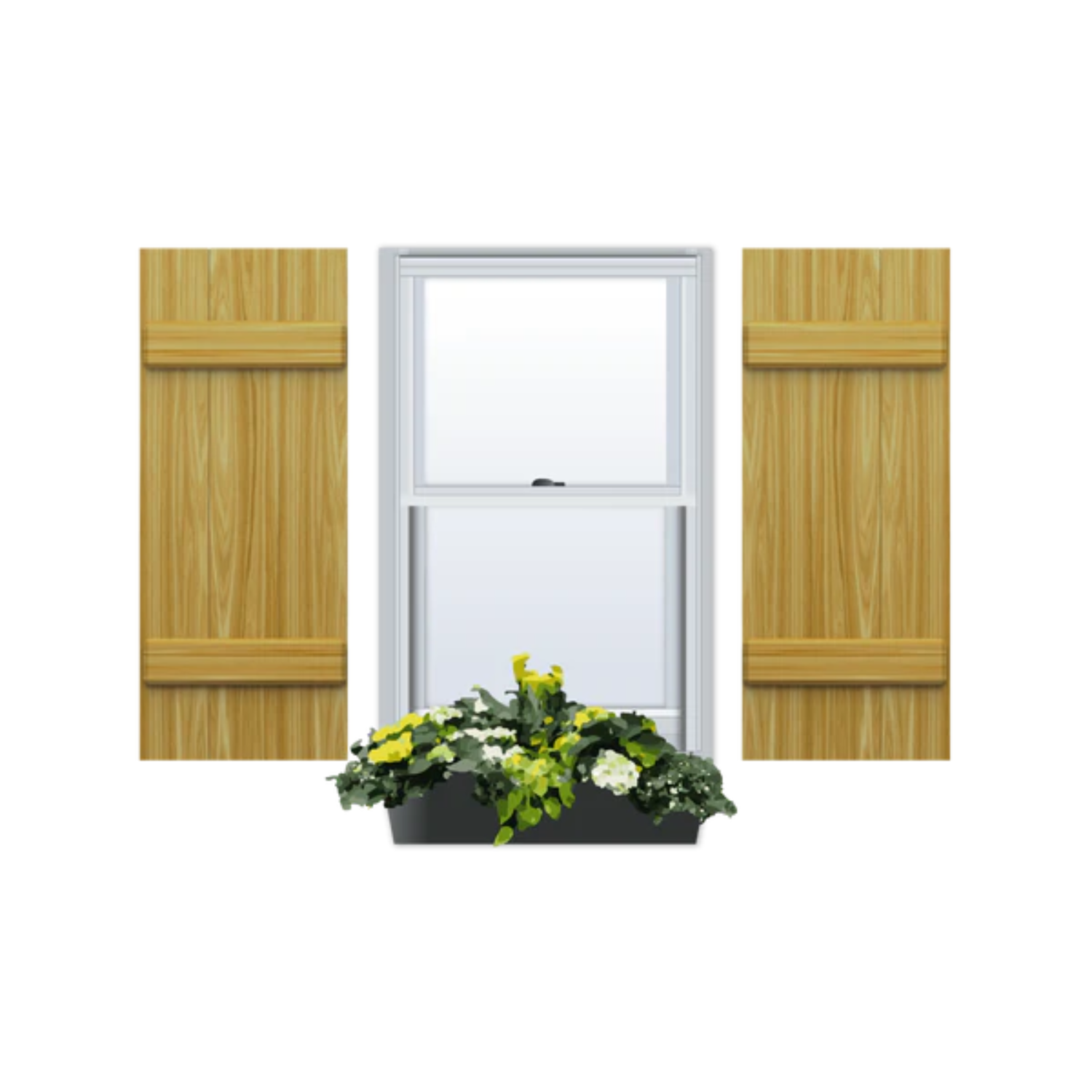 Pine | Joined Board and Batten Exterior Shutters | 3 Boards | 1 Pair